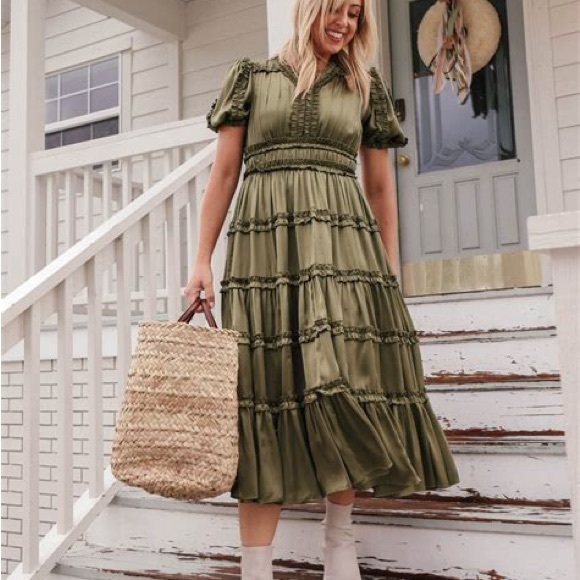 JessaKae Dresses & Skirts - Jessakae Foodnanny Liz Dress in Olive